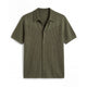 Olive Button-Down Knit Shirt