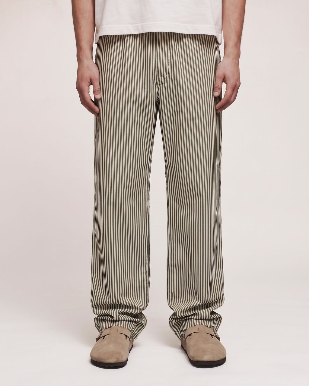 Olive Striped Pants - Front View | Tuff Haus