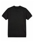 Jet Black Grid-Knit Crew - Lifestyle Model Wearing | Tuff Haus