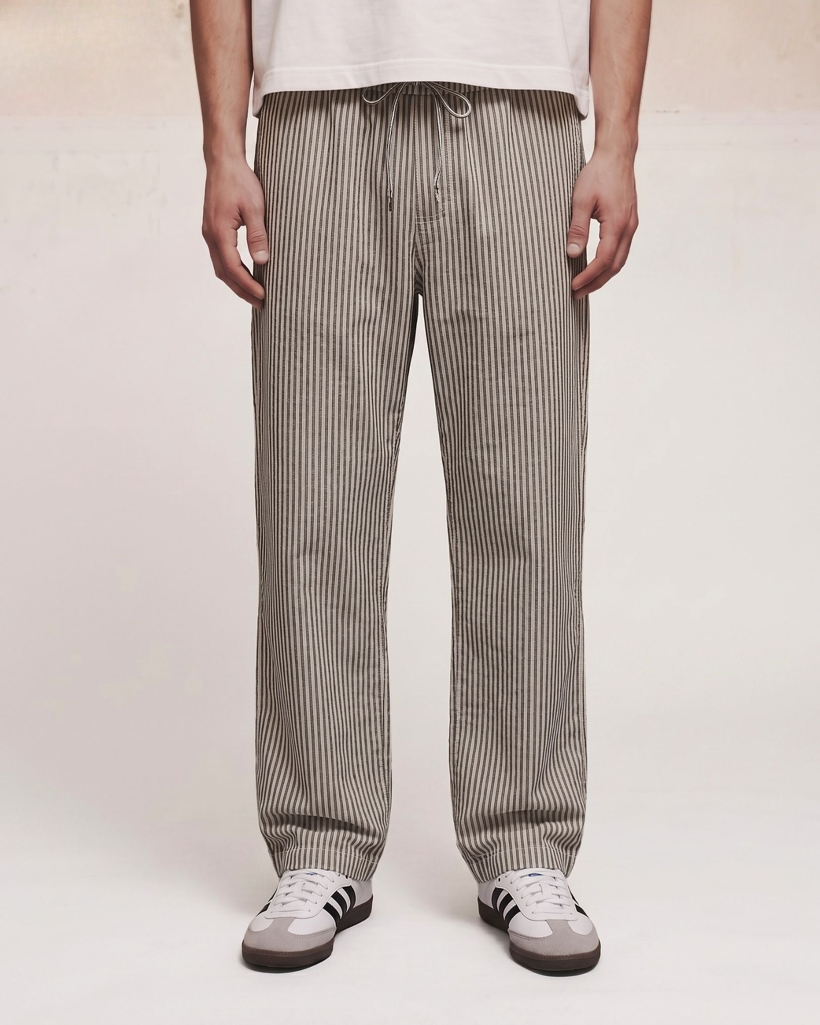 Grey Striped Pants - Front View | Tuff Haus