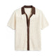 Cream Button-Down Knit Shirt