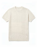 Cream Grid-Knit Crew - Lifestyle Model Wearing | Tuff Haus