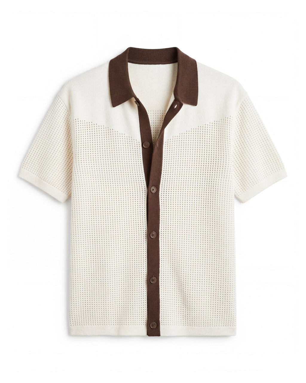 Cream Button-Down Knit Shirt - Lifestyle Model Wearing | Tuff Haus